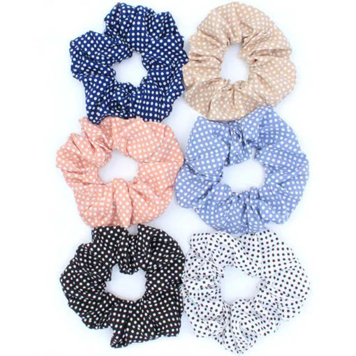 Picture of SCRUNCHIE FABRIC POLKA DOT 12CM